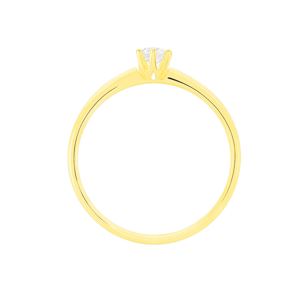 Bague Solitaire Shannel Or Jaune Diamant - Bagues solitaires Femme | Histoire d&rsquo;Or