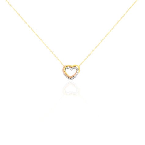 Collier Anthime Or Tricolore Oxydes De Zirconium - Colliers Famille | Histoire d’Or