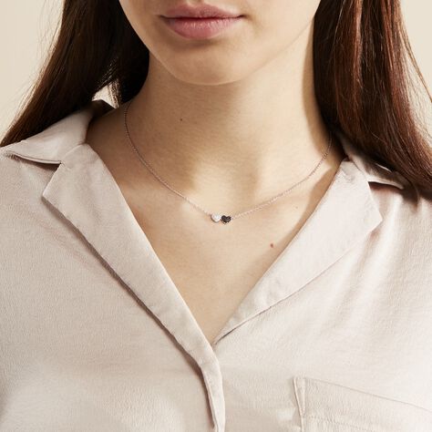 Collier Clementine Argent Blanc Oxyde De Zirconium - Colliers Coeur Femme | Histoire d’Or