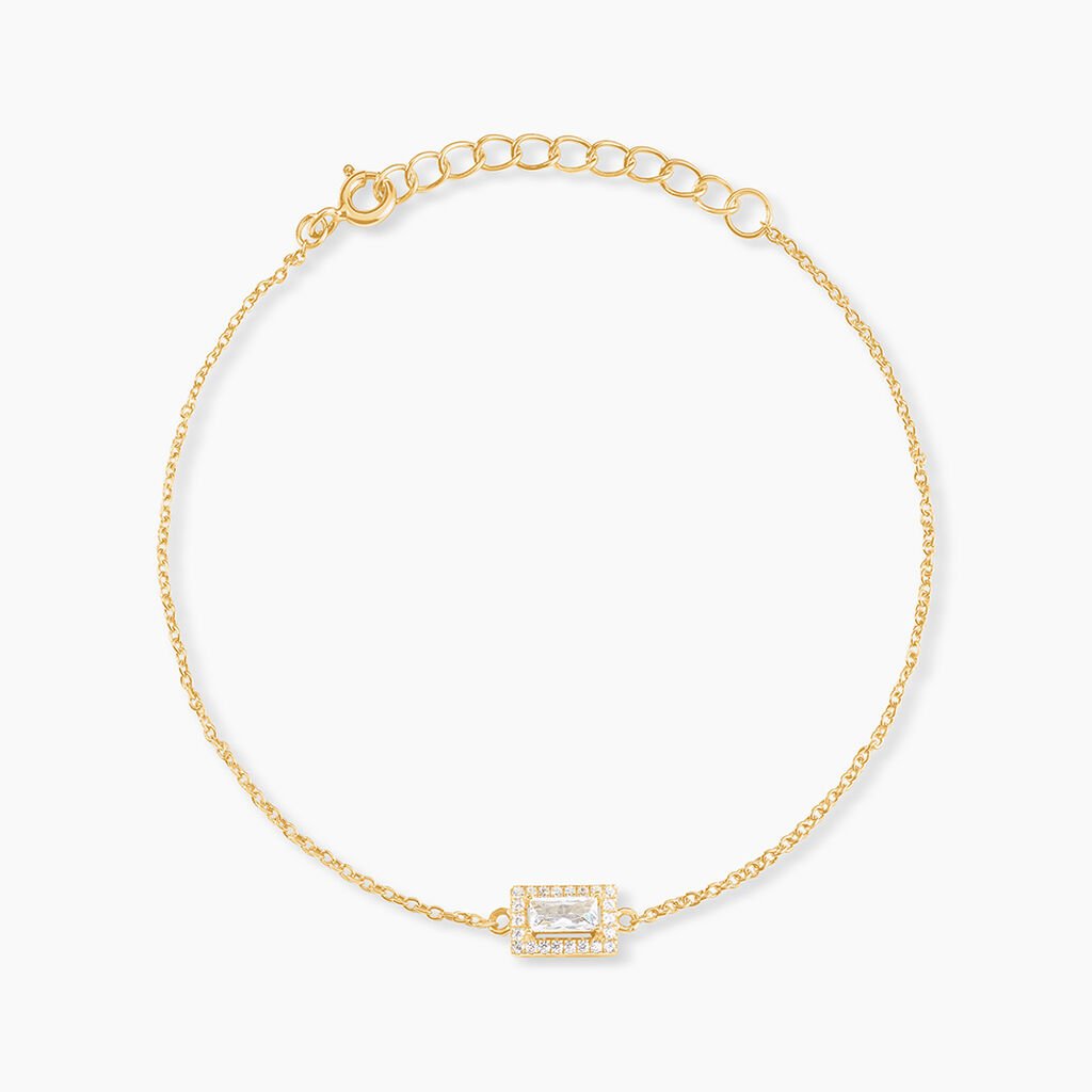Bracelet Laurine Argent Jaune Oxyde De Zirconium - Bracelets Femme | Histoire d&rsquo;Or