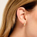 Cr&eacute;oles Sunset Riviera Argent Dor&eacute; A L'Or 750/1000 Oxyde De Zirconium - Boucles d'oreilles cr&eacute;oles Femme | Histoire d&rsquo;Or