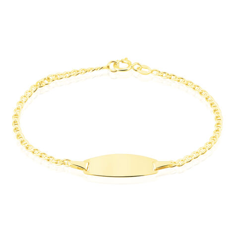 Bracelet Identité Fanelia Maille Marine Or Jaune - Bracelets Communion Enfant | Histoire d’Or