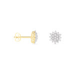 Boucles D'oreilles Puces Caliopee Or Jaune Diamant - Clous d'oreilles Femme | Histoire d&rsquo;Or