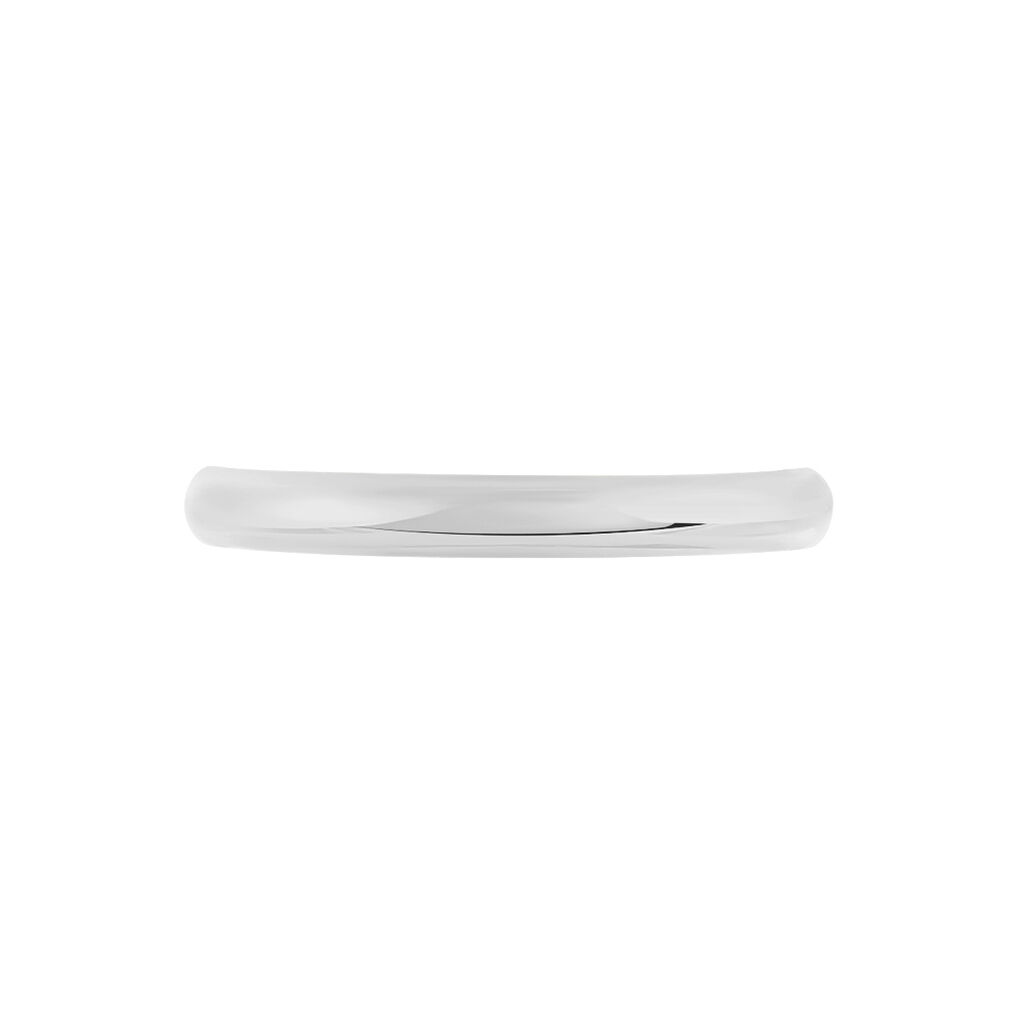 Alliance Aphroditia Demi Jonc Bombe Platine Blanc - Alliances Famille | Histoire d’Or
