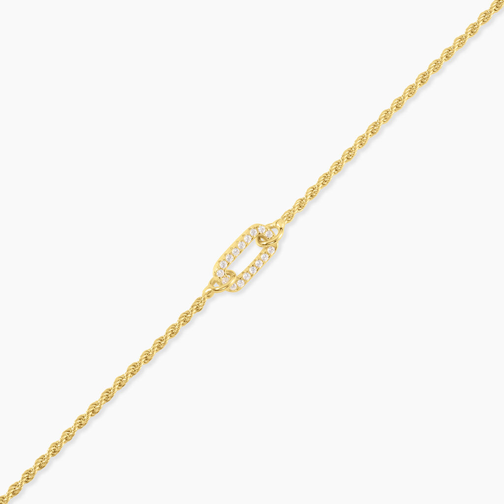 Bracelet Lucienne Argent Jaune Oxyde De Zirconium - Bracelets Femme | Histoire d&rsquo;Or