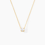Collier Aphrodite Ld Or Jaune Diamant Synth&eacute;tique - Colliers Femme | Histoire d&rsquo;Or