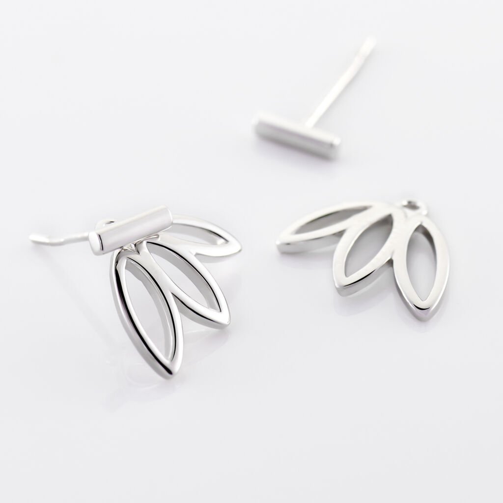 Bijoux D'oreilles Anjali Argent Blanc - Boucles d'oreilles fantaisie Femme | Histoire d’Or