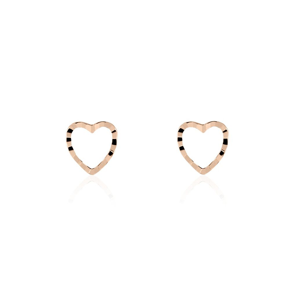 Boucles D'oreilles Puces Or Rose Melltje - Clous d'oreilles Femme | Histoire d’Or