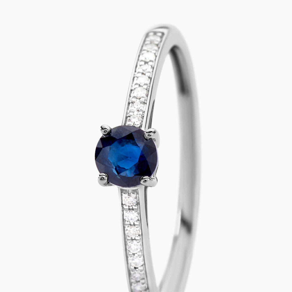 Bague Hardy Or Blanc Saphir Diamant - Bagues solitaires Femme | Histoire d’Or
