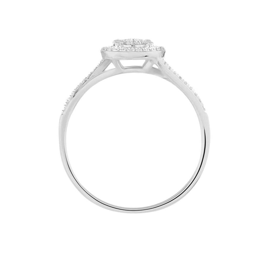 Bague Or Blanc Verna Diamants Cercle - Bagues avec pierre Femme | Histoire d’Or