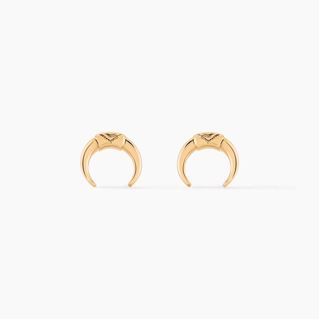 Boucles D'oreilles Puces Ginia Plaqu&eacute; Or Jaune - Boucles d'oreilles fantaisie Femme | Histoire d&rsquo;Or