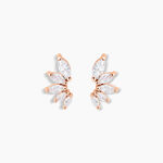 Boucles D'oreilles Puces Duchesse Argent Rose Oxyde De Zirconium - Boucles d'oreilles fantaisie Femme | Histoire d&rsquo;Or