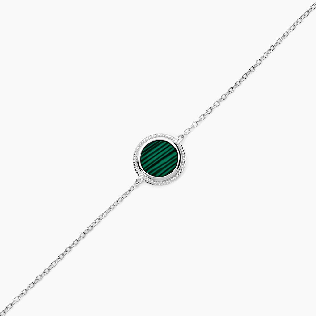 Bracelet Zea Argent Blanc Malachite - Bracelets Femme | Histoire d&rsquo;Or