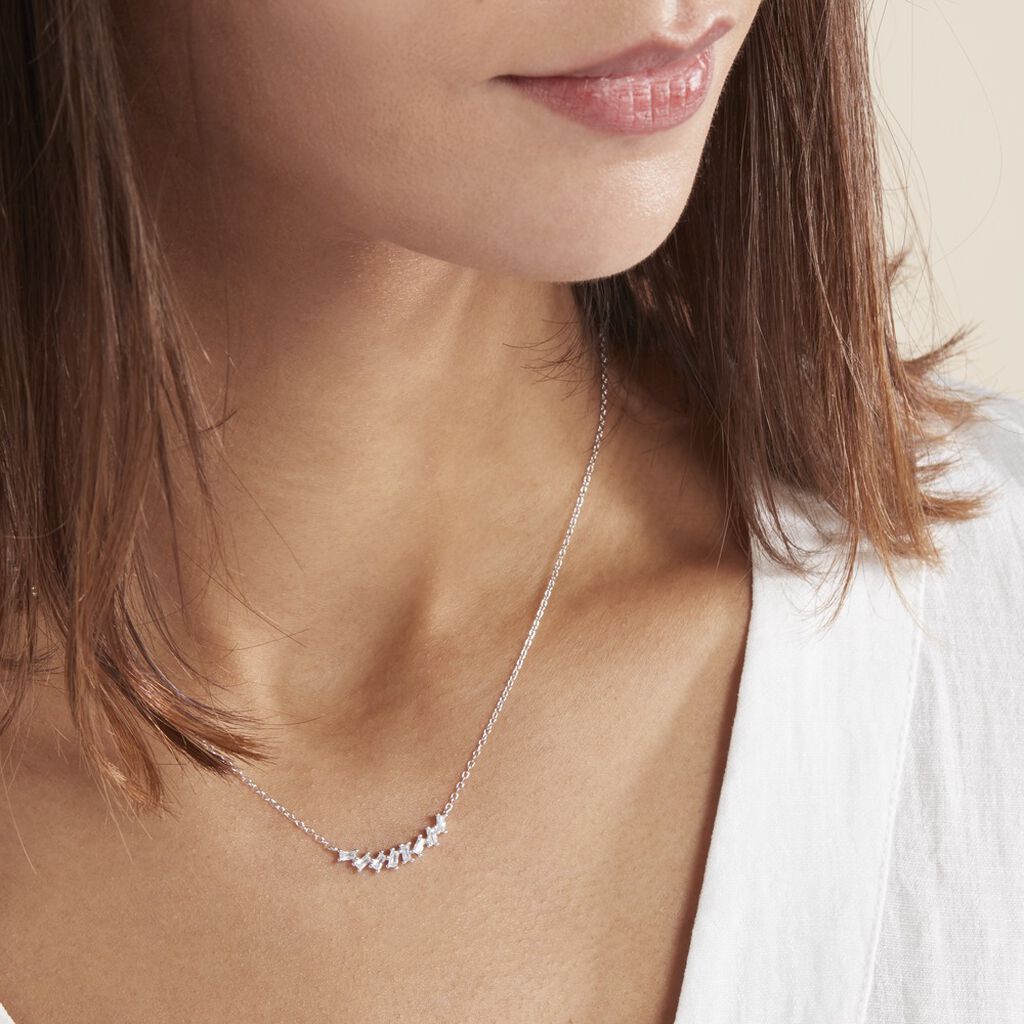 Collier Adonia Argent Blanc Oxyde De Zirconium - Colliers fantaisie Femme | Histoire d’Or