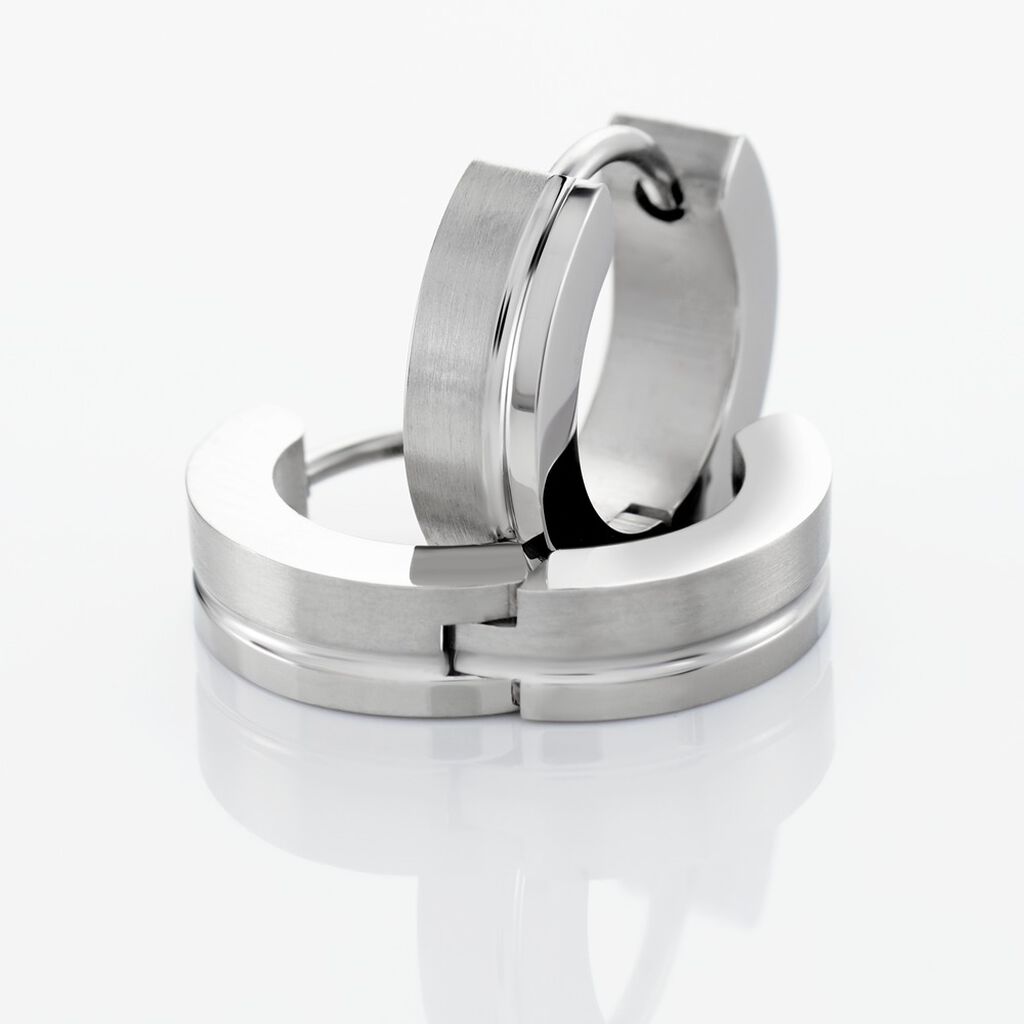 Cr&eacute;oles Casilda Acier Blanc - Boucles d'oreilles cr&eacute;oles Femme | Histoire d&rsquo;Or