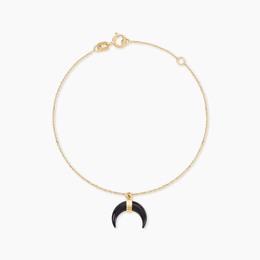 Bracelet Solange Or Jaune Onyx - Bracelets Femme | Histoire d&rsquo;Or