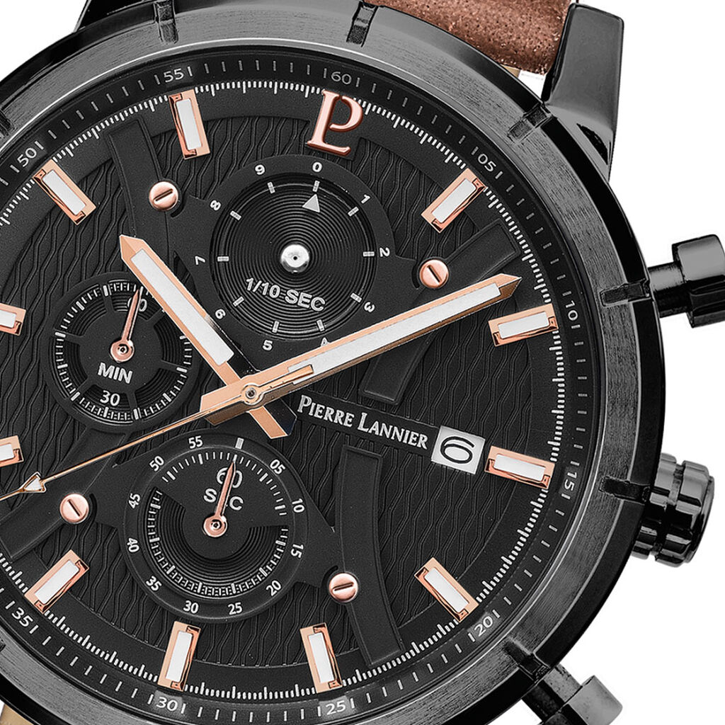 Montre Pierre Lannier Criterium Noir - Montres Homme | Histoire d’Or