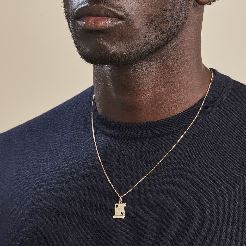 Pendentif Sirona Parchemin Message Or Jaune - Pendentifs Famille | Histoire d’Or