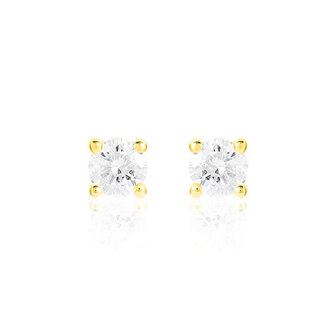 Boucles D'oreilles Puces Victoria Or Jaune Diamant - Clous d'oreilles Femme | Histoire d&rsquo;Or