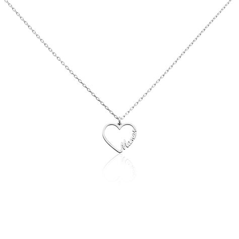 Collier Soumia Argent Blanc - Colliers Coeur Femme | Histoire d’Or