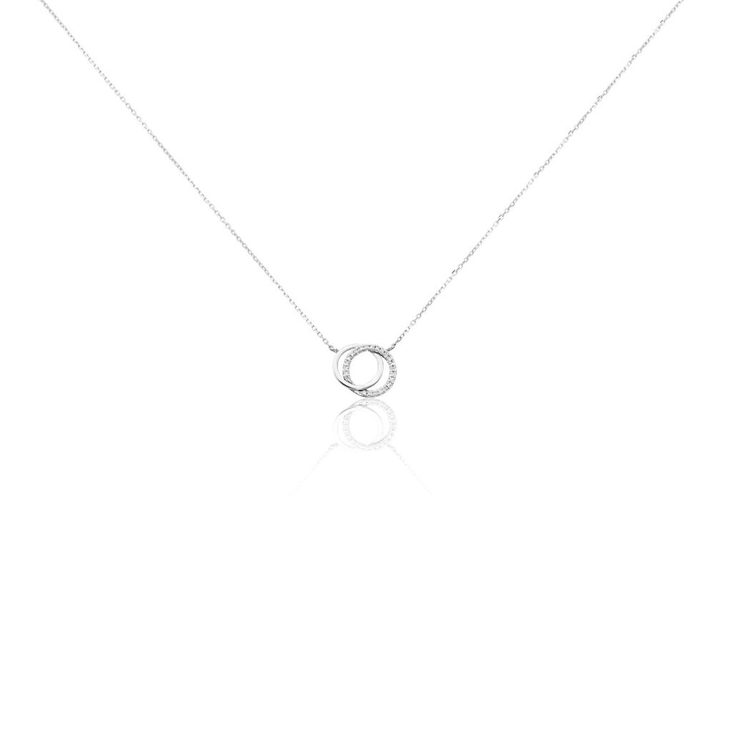 Collier Or Blanc Tresha Diamants - Colliers Femme | Histoire d’Or