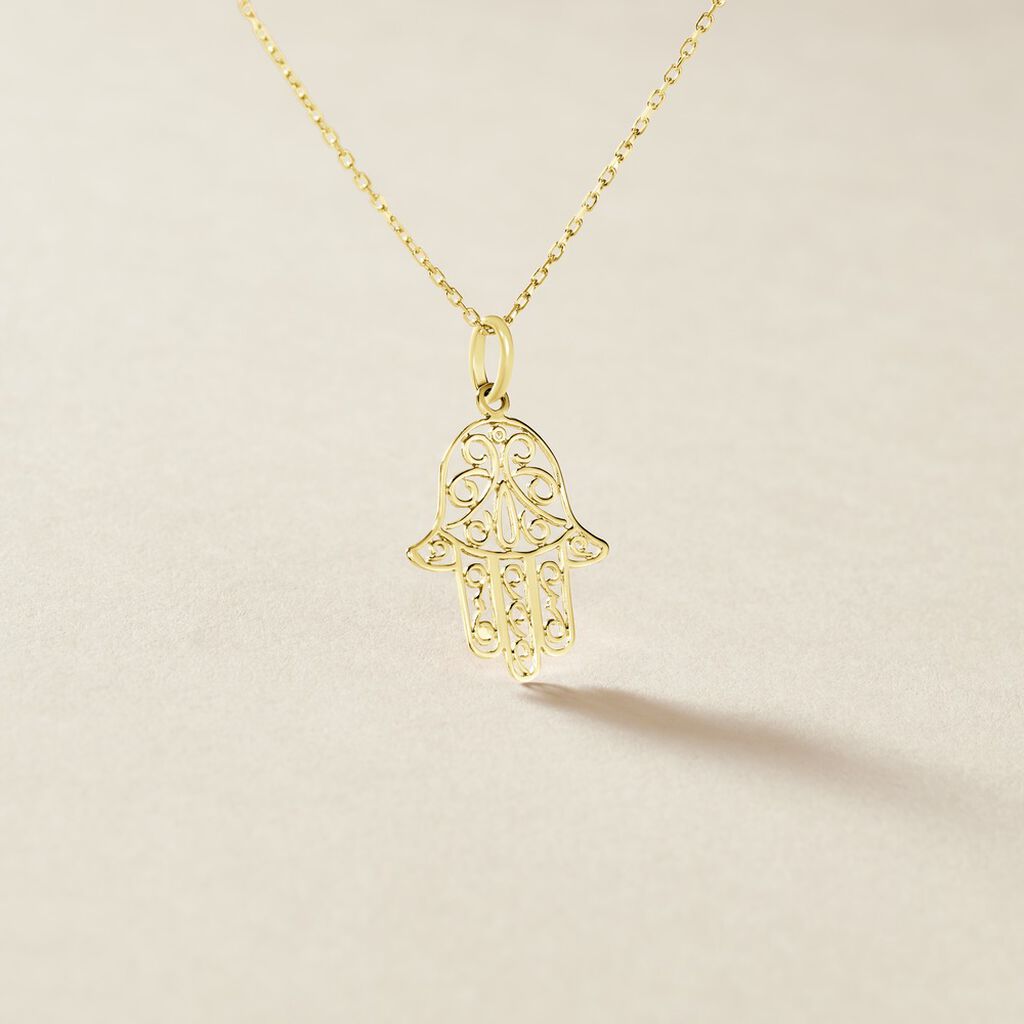 Pendentif Fatima Or Jaune - Pendentifs Famille | Histoire d’Or