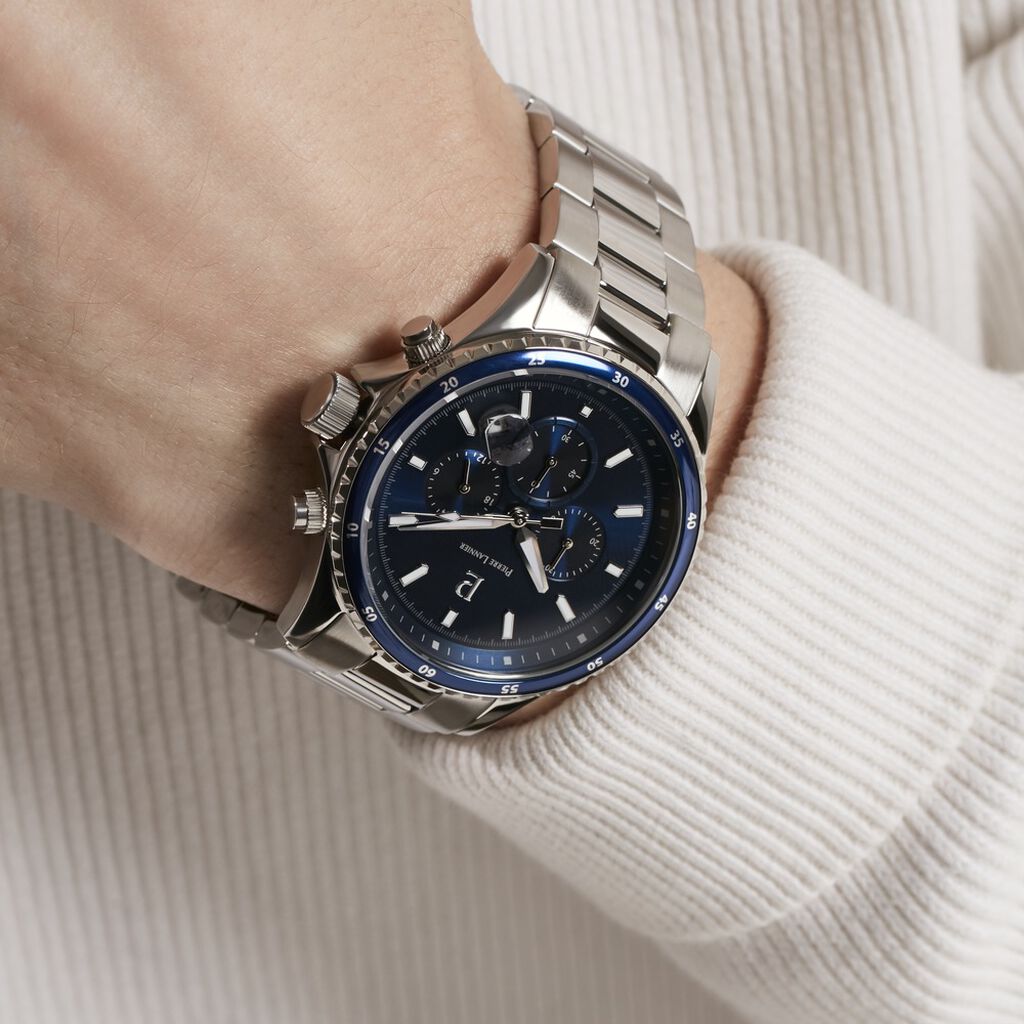 Montre Pierre Lannier Cronos Bleu - Montres Homme | Histoire d’Or