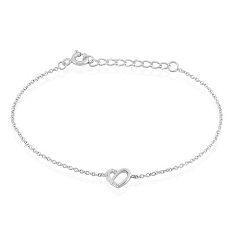 Bracelet Dorthea Argent Blanc Oxyde De Zirconium - Bracelets Coeur Femme | Histoire d’Or