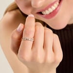 Bague Dorean Argent Dor&eacute; A L'Or 750/1000 Oxyde De Zirconium - Bagues avec pierre Femme | Histoire d&rsquo;Or