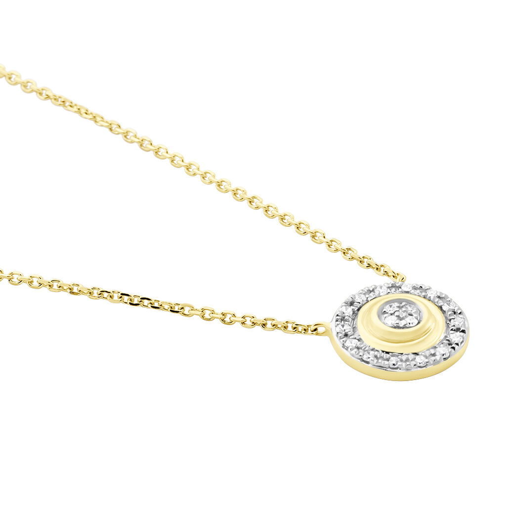 Collier Rosangela Or Bicolore Diamant Blanc - Colliers Femme | Histoire d&rsquo;Or