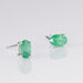 Boucles D'oreilles Puces Ovale Or Blanc Emeraude - Clous d'oreilles Femme | Histoire d’Or
