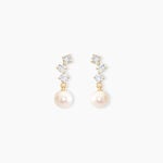Boucles D'oreilles Pendantes Taiss Or Jaune Perle De Culture - Boucles d'oreilles pendantes Femme | Histoire d&rsquo;Or