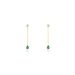 Boucles D'oreilles Pendantes Gracilia Or Jaune Emeraude Diamant - Boucles d'oreilles pendantes Femme | Histoire d’Or