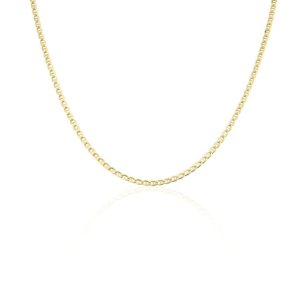 Collier Capucin Or Jaune Maille Marine Plate - Chaines Homme | Histoire d’Or