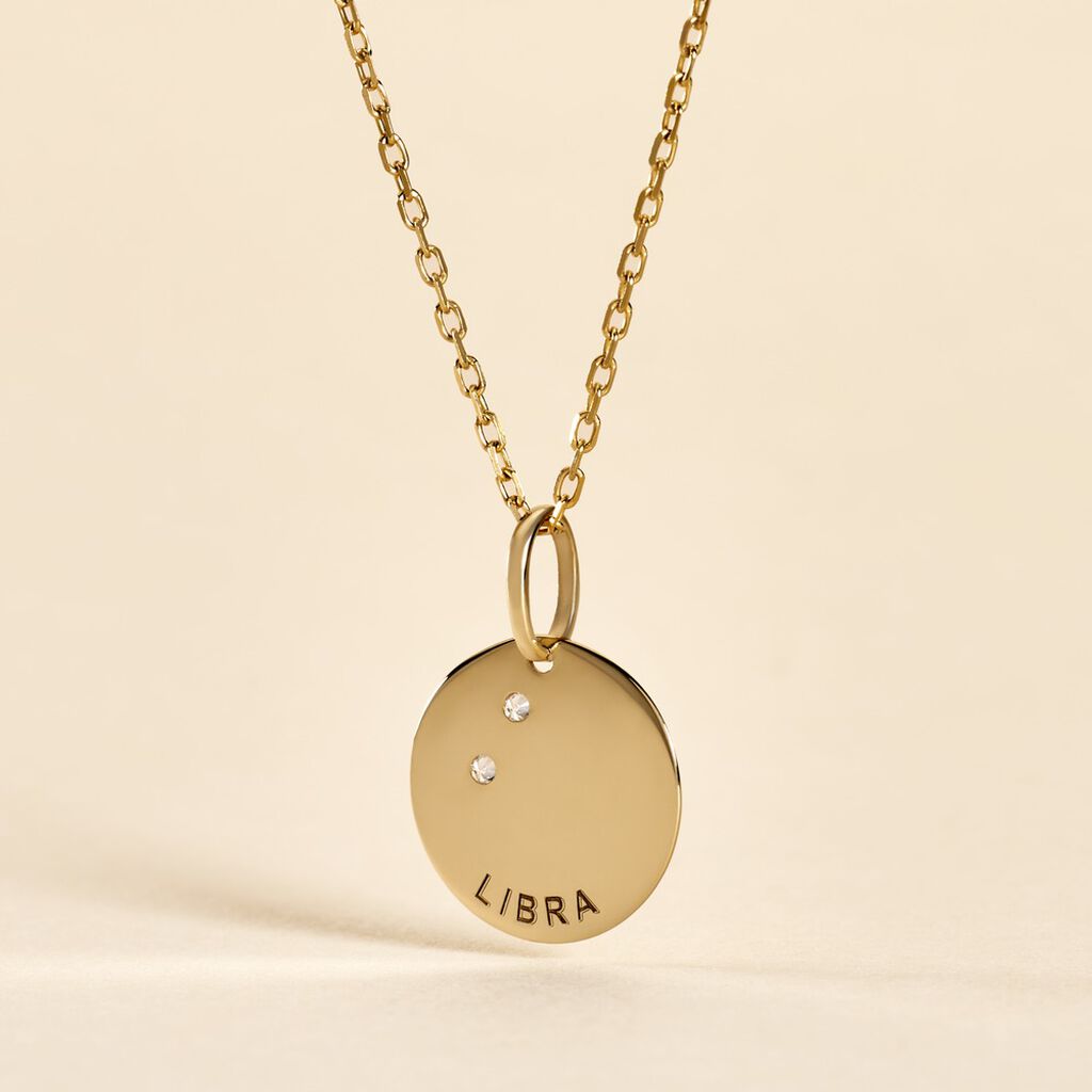 Pendentif Or Jaune Astraea Oxyde De Zirconium - Pendentifs Zodiaque Femme | Histoire d’Or