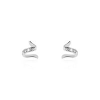 Boucles D'oreilles Puces Ouassima Or Blanc Diamant