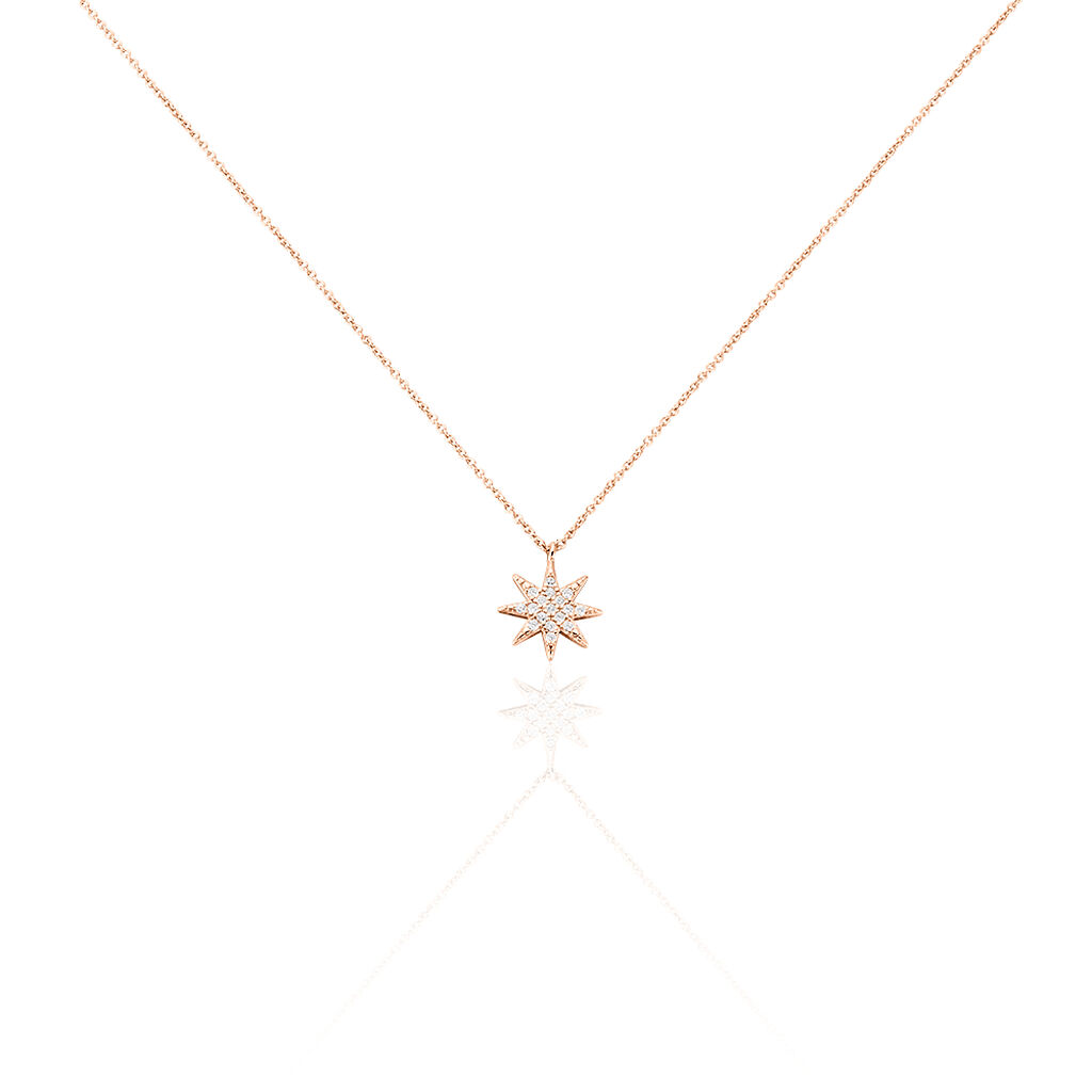 Collier Sarida Argent Rose Oxyde De Zirconium - Colliers fantaisie Femme | Histoire d&rsquo;Or