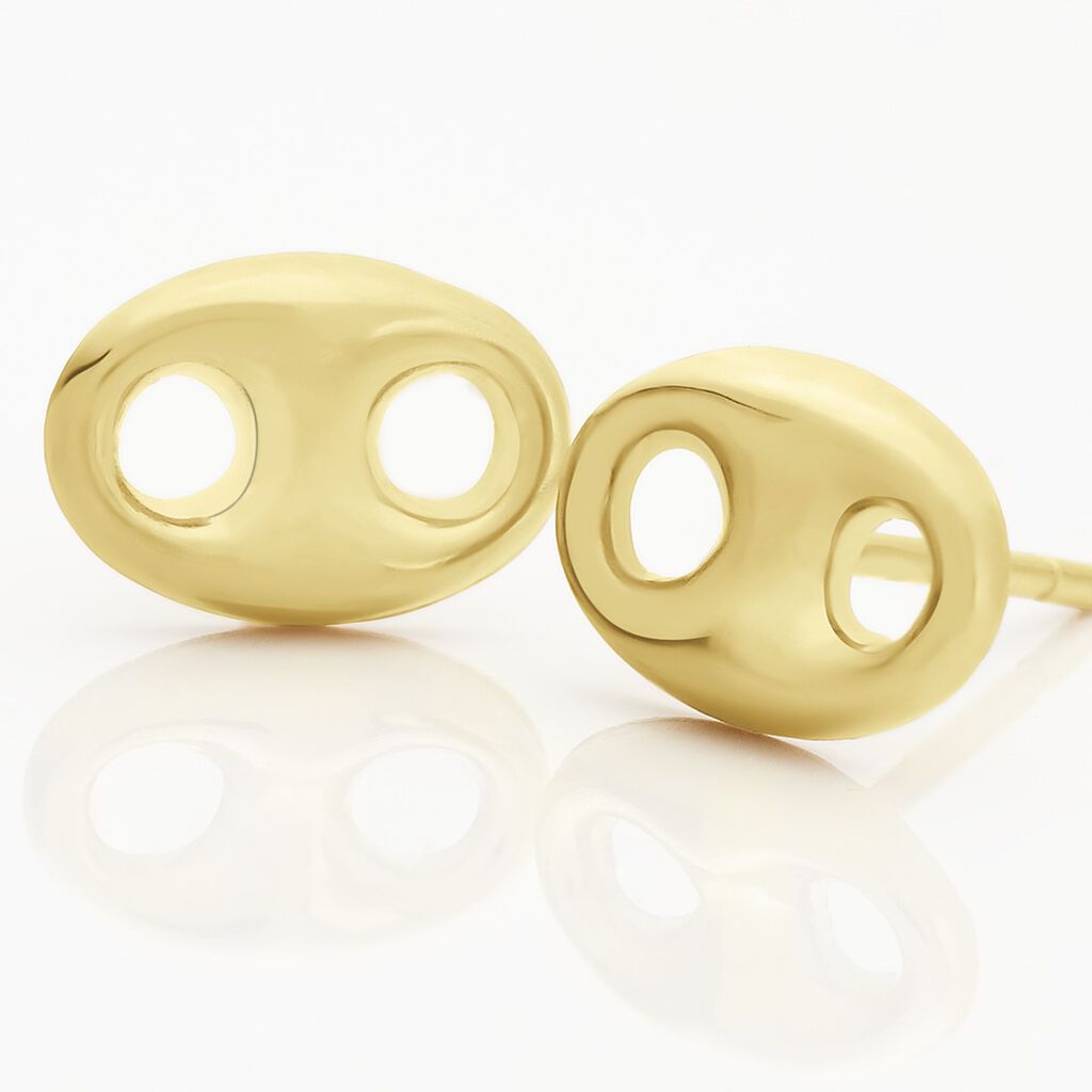 Boucles D'oreilles Puces Cara Or Jaune - Clous d'oreilles Famille | Histoire d’Or