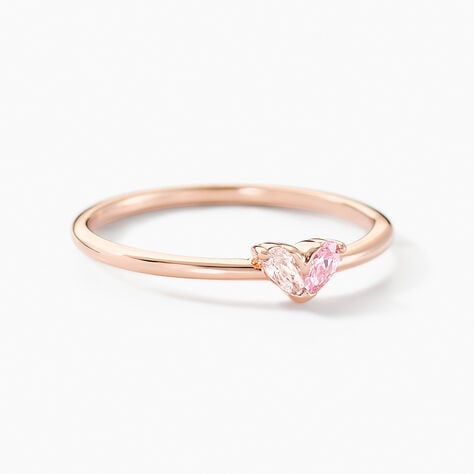 Bague Myhalf Argent Rose Oxyde De Zirconium - Bagues avec pierre Femme | Histoire d’Or