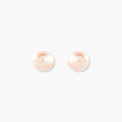 Boucles D'oreilles Puces Ursulina Or Jaune Perle De Culture - Clous d'oreilles Femme | Histoire d’Or