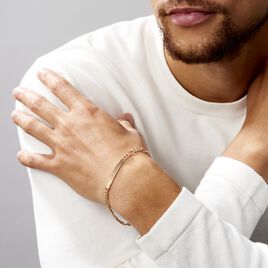 Bracelet Identité Plaqué Or Jaune Bixente - Gourmettes Homme | Histoire d’Or
