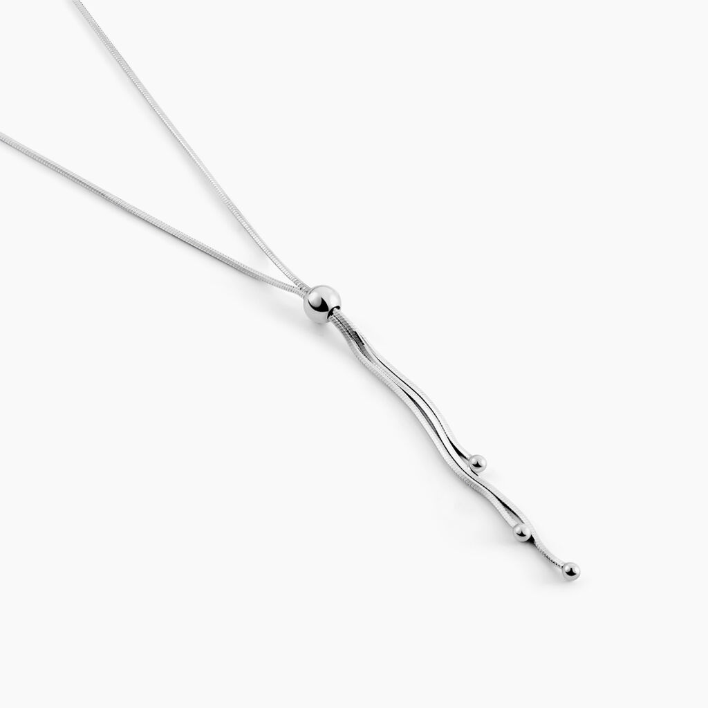 Collier Giorgia Argent Blanc - Colliers fantaisie Femme | Histoire d&rsquo;Or