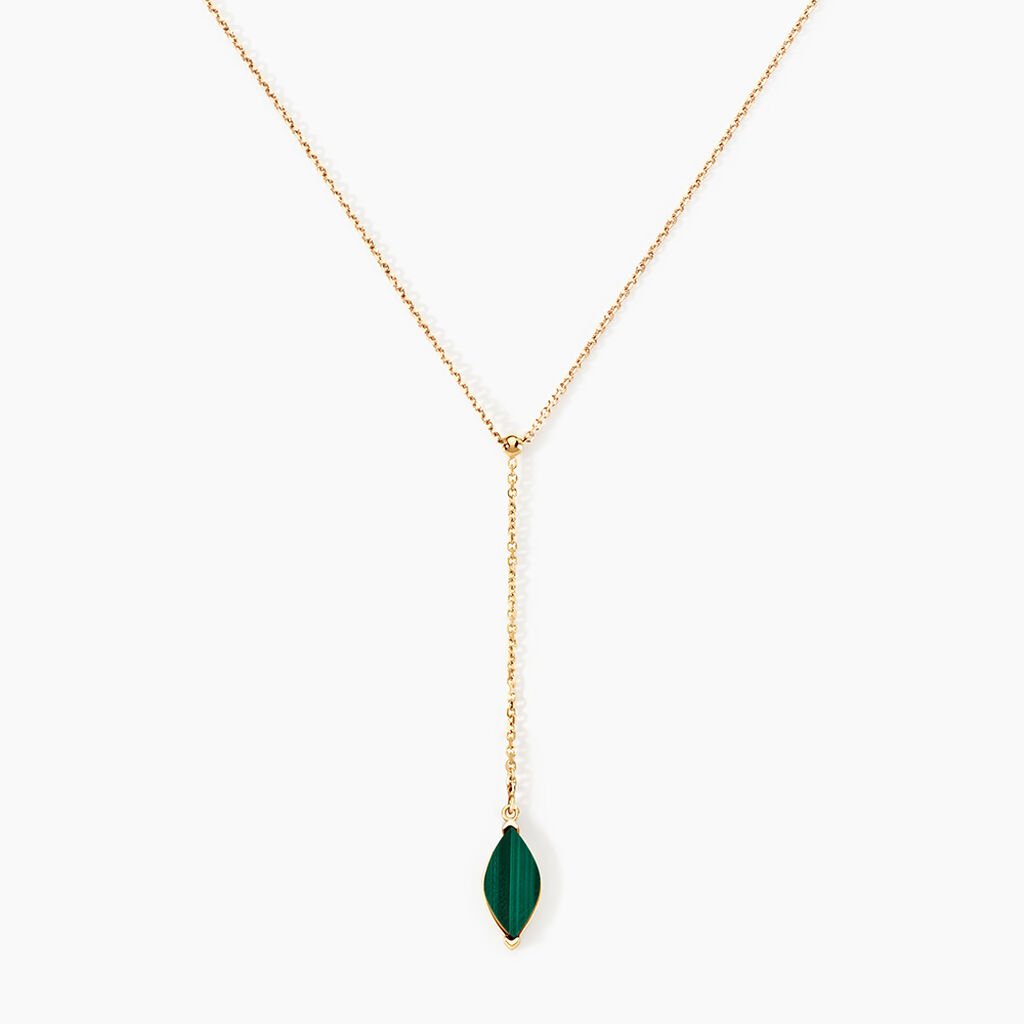 Collier Elisud Or Jaune Malachite - Colliers Femme | Histoire d&rsquo;Or