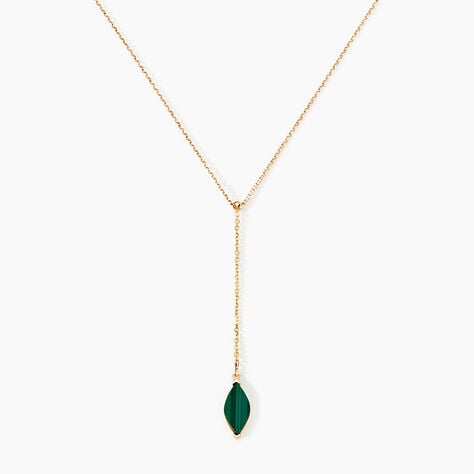 Collier Elisud Or Jaune Malachite - Colliers Femme | Histoire d&rsquo;Or