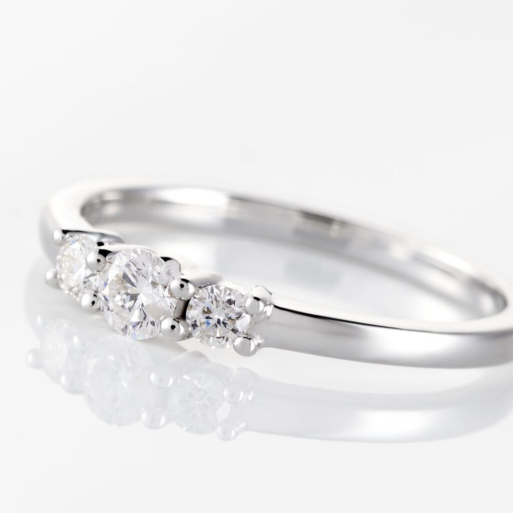 Bague Sabine Or Blanc Diamant - Bagues solitaires Femme | Histoire d&rsquo;Or