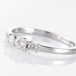 Bague Sabine Or Blanc Diamant - Bagues solitaires Femme | Histoire d&rsquo;Or