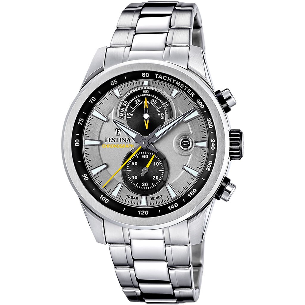 Montre Festina Timeless Chronograph Argenté - Montres Homme | Histoire d’Or