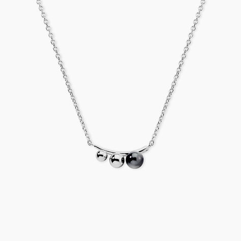 Collier Cleya Argent Blanc C&eacute;ramique - Colliers fantaisie Femme | Histoire d&rsquo;Or