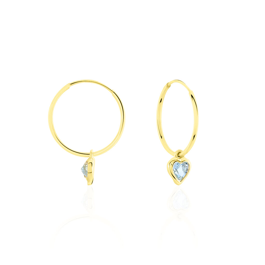 Créoles Marsie Coeur Or Jaune Topaze