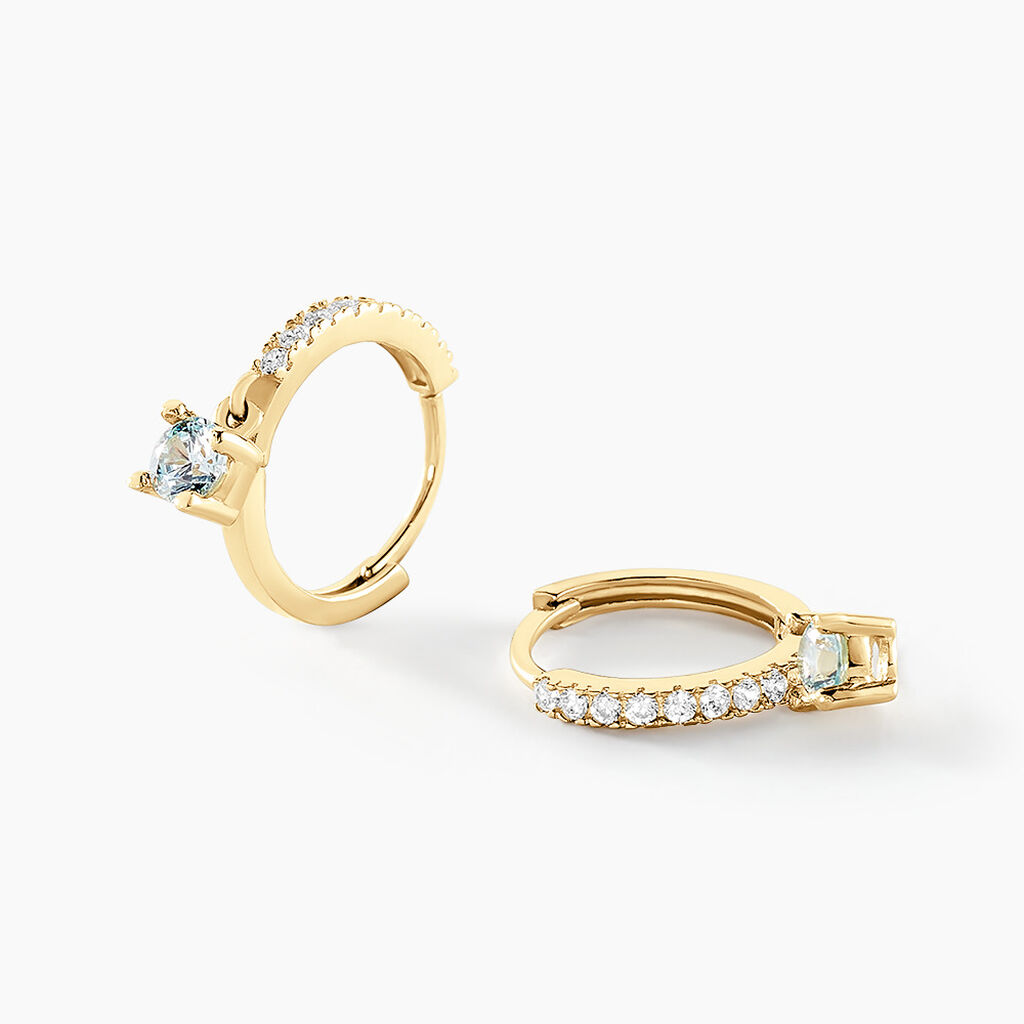 Créoles Grazyna Or Jaune Topaze Oxyde De Zirconium - Boucles d'oreilles créoles Femme | Histoire d’Or